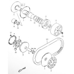 BAGPLADE FOR VARIATOR 