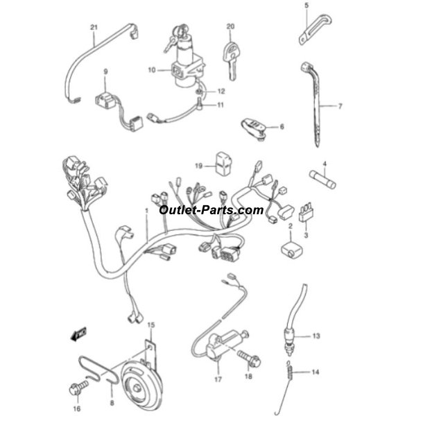 NGLEEMNE SUZUKI GN250 1996-