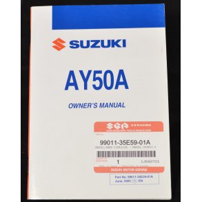 SUZUKI AY50 INSTRUKTIONSBOG ENGELSK