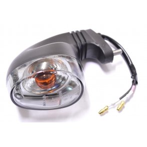 BLINKLYGTE BAG VENSTRE SORT HUS #65 RGFARVET GLAS