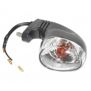 BLINKLYGTE BAG HJRE SORT HUS #65 RGFARVET GLAS