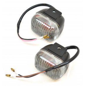 BLINKLYGTE FOR ST HJRE+VENSTRE SORT HUS #65 RGFARVET GLAS