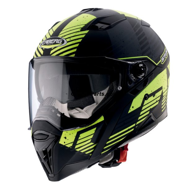 CABERG STUNT BLIZZARD FULL FACE Hjelm MAT SORT/GUL