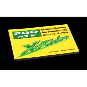INSTRUKTIONSBOG PGO X-RIDER DANSK/ NORSK/ SVENSK