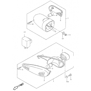 BLINKLYGTE BAG VENSTRE