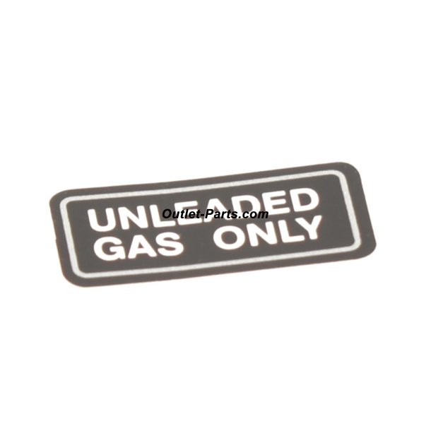 LABEL UNLEADED GAS ONLY