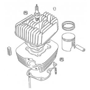 CYLINDER, STEMPEL OG TOPSTYKKE